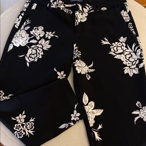 Floral Black and white women’s Pants